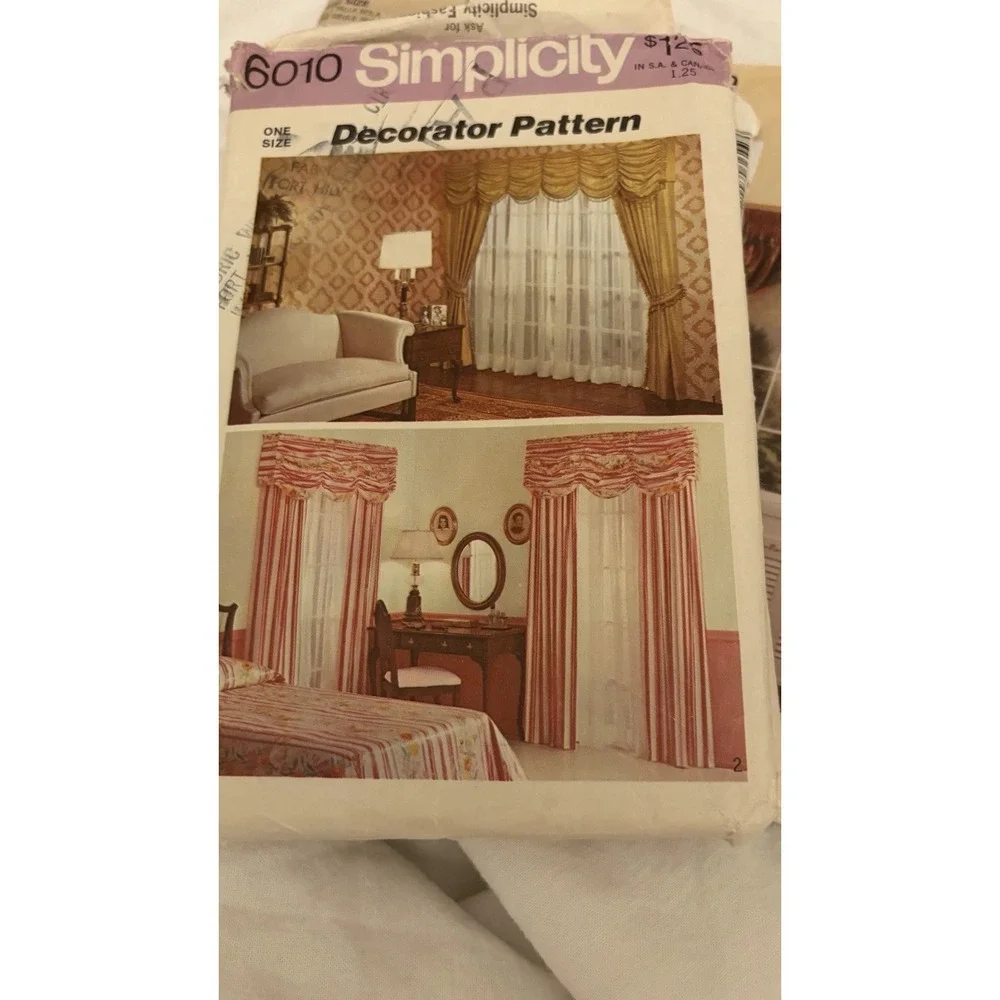 LOT of 5 Vintage Simplicity Sewing Patterns 80s & 90's Home Decorating & Crafts
